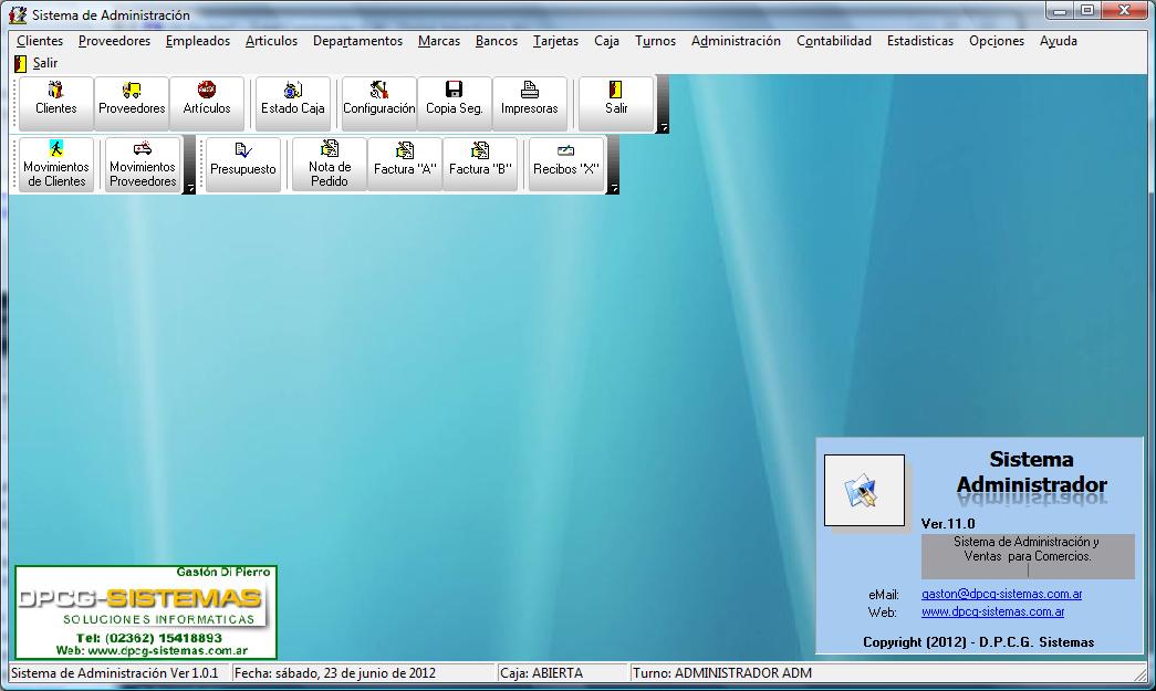 Sistema Administrador